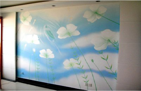 永春画墙绘怎么画好白云的蓬松感？