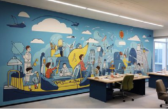 永春办公室墙绘的特点。