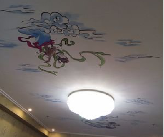 永春如何快速绘制天花板上的手绘墙？